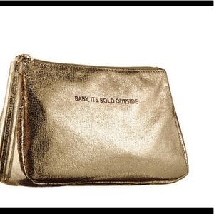 SEPHORA BABY IT’S BOLD OUTSIDE MAKE UP BAG IN GOLD